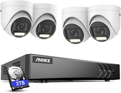5MP Beveiligingscamera Set met 4 PIR Camera's, Nachtzicht en 2TB Harde Schijf