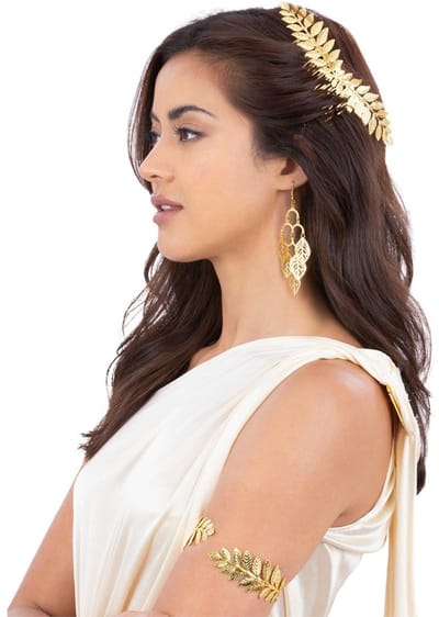 Gold Leaf Jewellery Kit Volwassenen Vrouwen Goud Griekse en Romeinse Oudheid Maat One size