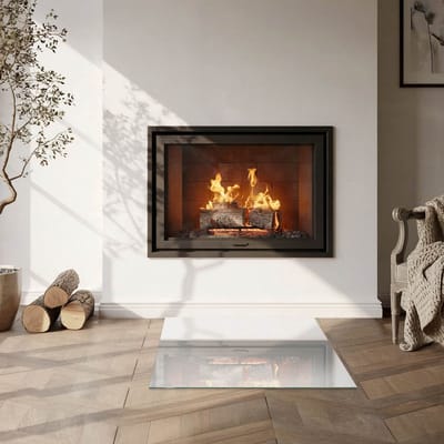 Coloray Vloerplaat Houtkachel - Vloerplaat voor Houtkachel - 60 cm x 60 cm - Vloerplaat Open Haard - Grijs Vloerplaat Kachel - Plaat Kachel - Plaat voor Onder Kachel - Kachel Vloerplaat - Onderplaat