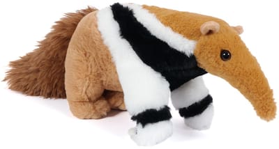 Pia soft Toys Knuffeldier Lopende Miereneter - zachte pluche stof - premium kwaliteit knuffels - lichtbruin - 30 cm - Miereneters
