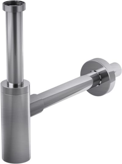 Plieger Napoli sifon wastafel - 5/4M - Met muurbuis en rozet - Geborsteld chroom