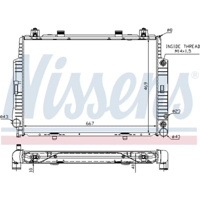 Radiator, motorkoeling NISSENS 62716A