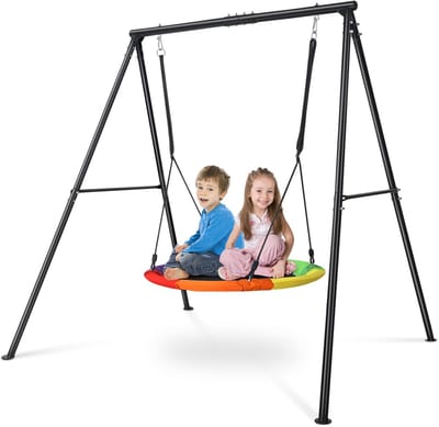 Paco Goederen® schommelzitje - schommelstoel - voor kinderen en volwassenen - nestschommel - achtertuin - Duurzaam