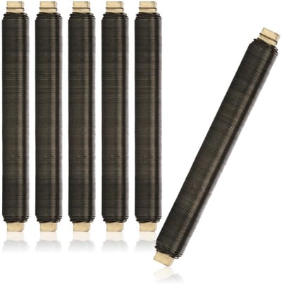 6x Bloemendraad Set Gekloeid Binddraad op Houten Stokje 0,65 mm 600g Zwart