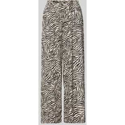 Stoffen broek van viscose in all-over look