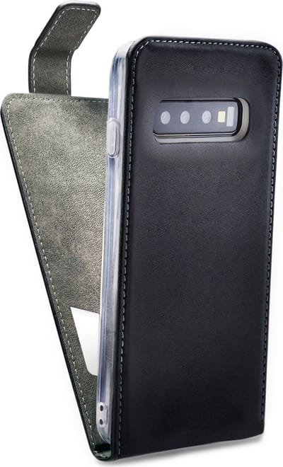 Mobilize Telefoonhoesje geschikt voor Samsung Galaxy S10 Plus Hoesje | Mobilize Classic Gelly Bookcase | Pasjeshouder voor 1 Pasje | Telefoonhoesje voor Pinpas / OV Kaart / Rijbewijs - Zwart