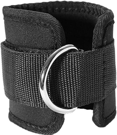 DW4Trading Enkelband met D-ring - Lifting Straps - 47x9 cm - Zwart