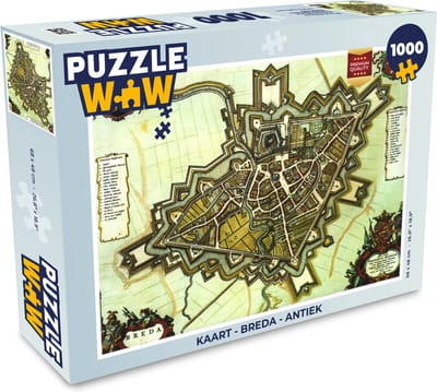 Puzzel Kaart - Breda - Antiek - Legpuzzel - Puzzel 1000 stukjes volwassenen