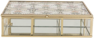Clayre & Eef Sieradendoos 20x16x5 cm Transparant Glas