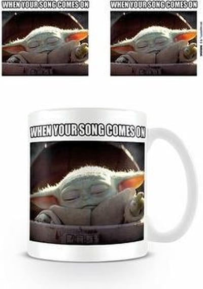 Star Wars The Mandalorian When Your Song Comes On Mok / ca 325 ml / kerst cadeau / H ca. 10 cm / kado /