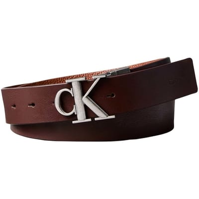 Calvin Klein Ck Buckle Tumbled 35mm Belt Chestnut Brown/cognac/antique Taglia: 90 | Cinture Outlet | Uomo | Marrone