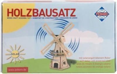 Pebaro houten bouwset solar molen educatief speelgoed bouwpakket.