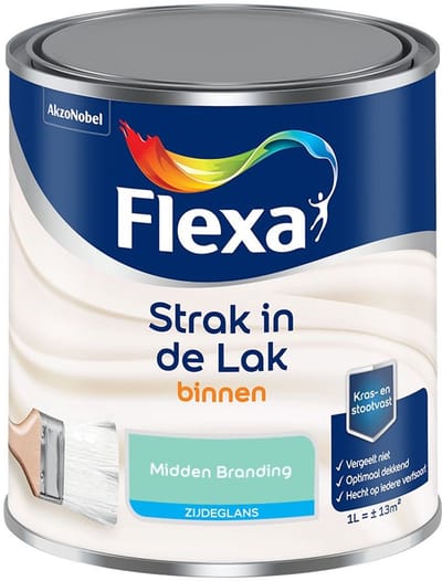 Flexa - Strak In De Lak Binnenlak Zijdeglans - Midden Branding - Mengverf - 1 L