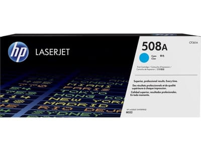 Tonercartridge hp cf361a 508a blauw