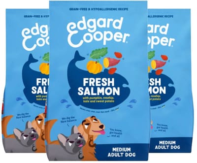 Edgard & Cooper Hondenvoer Droog Zalm Medium - 3 x 1 kg - Voordeelverpakking