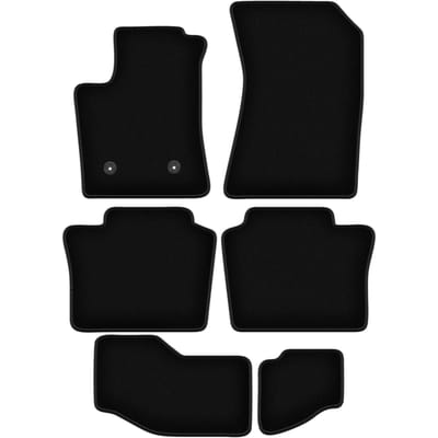 Wielganizator WLG-BASIC Serie - Velours Automatten - Renault Espace VI - 7-Persoons - Zwart