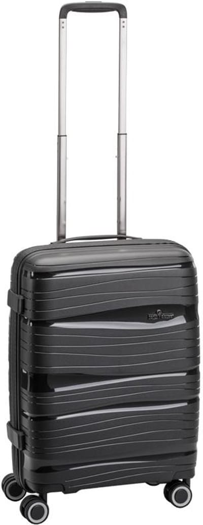 North Pioneer OSL Handbagage koffer 55 x 35 x 22/26 cm - Zwart