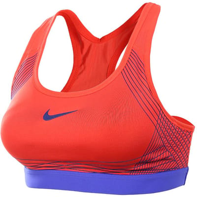 Nike Logo Print Lijn Design Sportbeha Damesondergoed Oranje 832069-852 XS red
