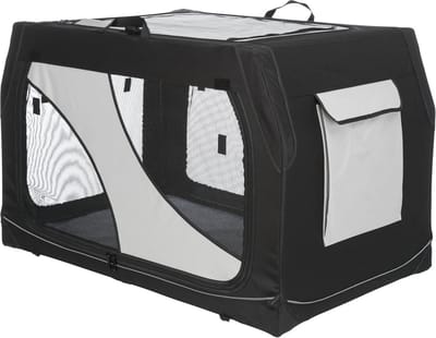 Mobiele Kennel 91 × 58 × 61 cm - Grijs/Zwart