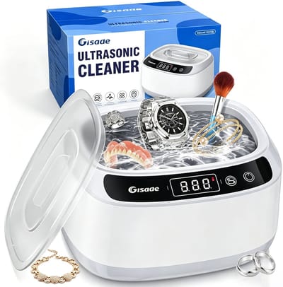 GISAAE-Ultrasoon Reiniger-680 ml-brillenreiniger-4 Modi-Sieraden Reiniger-Moederdag-Kunstgebit reiniger