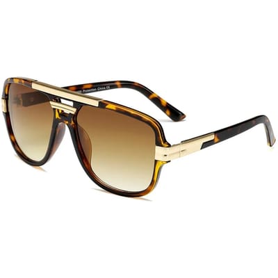 Lunettes de soleil Homme Vintage Carrées Lunettes de soleil Dégradées de Luxe Protection UV400 Lunettes de soleil homme beige