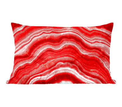 Sierkussens - Kussentjes Woonkamer - 50x30 cm - Agaat - Rood - Edelsteen - Abstract