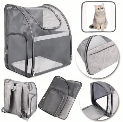 Promis TT10 - Dierentransport Rugzak - Grijs - Ventilerende Mesh