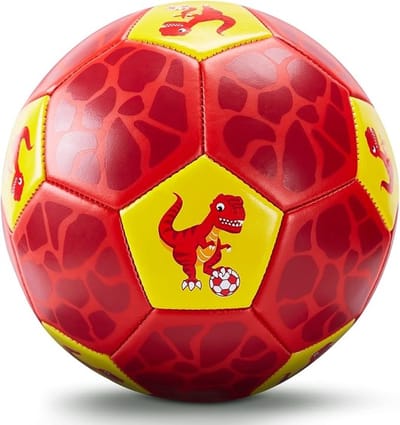 Thijox - Dinosaurus Voetbal Maat 3 voor Kinderen met Handpomp en Gaatas, Perfect Buitenspeelgoed voor Peuters en Jongens van 3-8 Jaar, Sport en Spel v