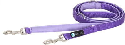 AnnyX verstelbare Hondenriem-FUN -classic Bolt-Lavendel-paars- Lengte 3 meter - 2,5cm breed - politielijn - Trainingslijn - Voor middelgrote tot grote honden