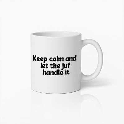 Keep Calm and Let the Juf Handle It Mok – Grappig Cadeau voor Vrouwelijke Leraren