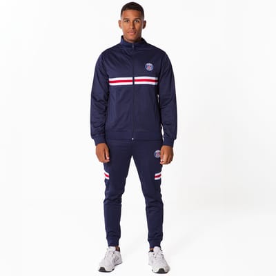 Paris Saint-Germain Trainingspak Heren - Maat L - PSG - Voetbakleding - Blauw - Polyester - Officiële Merchandise