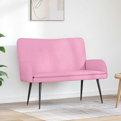 vidaXL - 2-Zits - Sofa - Roze - 115 - x - 61 - x - 87 - cm - Stof
