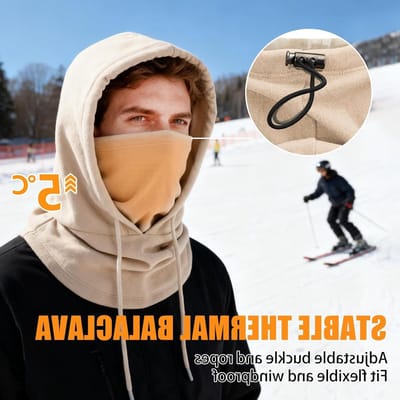 Winddicht Ski Masker van Fleece - Thermisch Gevoerde Balaclava voor Winter, Fietsen en Snowboarden, Ademend en Unisex, Perfect voor Buitenactiviteiten