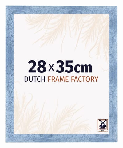 Fotolijst 28x35 cm - MDF - Helder Blauw Geveegd - Praag
