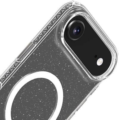 Force Case, Hoesje geschikt voor iPhone Air - AIR XTREM MagSafe Versterkt & Glitter 4m, Transparant