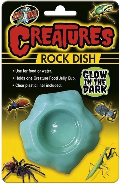 Zoo Med Creatures Rock Dish Glow in the Dark - Voerbakje - Waterbakje - Houder Voor Jelly Cup