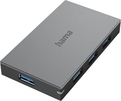Hama USB 3.0-hub 4 poorten Grijs