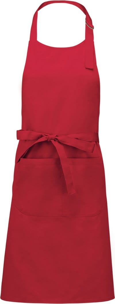 Schort/Tuniek/Werkblouse Unisex One Size Kariban Red 35% Katoen, 65% Polyester