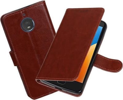 BestCases - Bruin Portemonnee booktype hoesje Motorola Moto E4