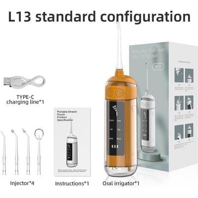 6-Speed Draagbare Monddouche, Uittrekbaar Model, Ultrasone Mondverzorging, Tandheelkundig Reinigingsapparaat, Water Tandflosser, Compact Tandheelkundig Schoonheidsinstrument