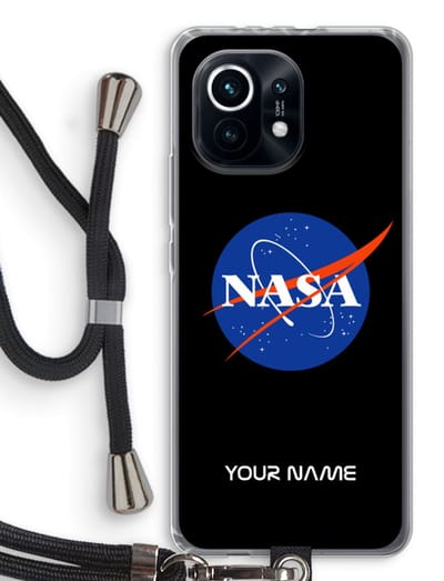 Gepersonaliseerd - Case Company® - Hoesje met koord geschikt voor Xiaomi Mi 11 hoesje met Koord - NASA - Telefoonhoesje met Zwart Koord - Bescherming aan alle Kanten en Over de Schermrand