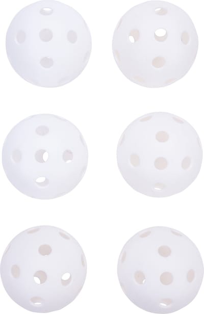 Pure4Fun - Pickleballs indoor - wit - 6 stuks