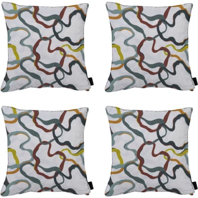 Madison - Sierkussen Blaze - Multikleur - 50x50x10cm - Set van 4