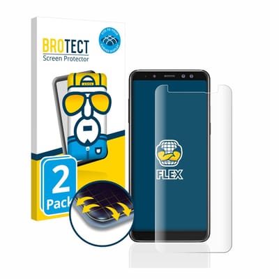 BROTECT - Screenprotector voor Samsung Galaxy A8 2018 - Folie Beschermfolie transparant volledig dekking - 2 Stuks