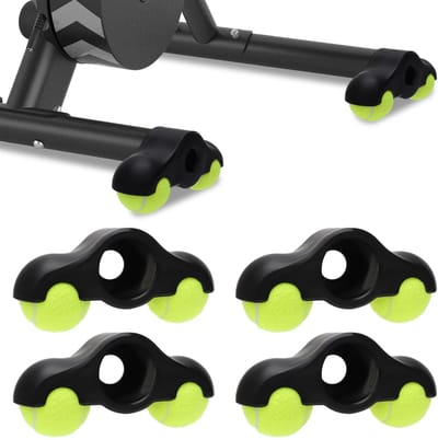 Dailygoods- Rocker Plate Voeten - 4 Stuks - Indoor Cycling Adapter - Tennisballen - Wahoo Kickr Core - Schokbestendig Ontwerp - Fietsadapter