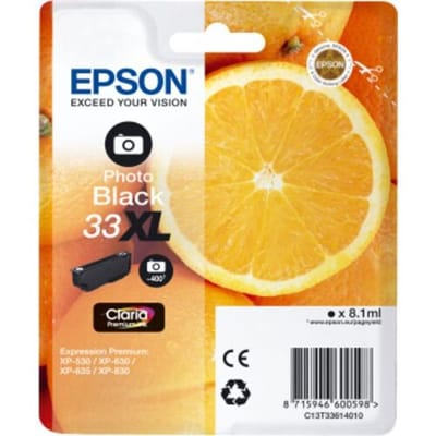 Epson Inktcartridge 33XL (C13T33614012) Foto-zwart Hoge capaciteit
