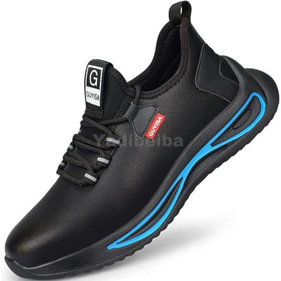 Nieuwe Werksneakers Veiligheidsschoenen met Stalen Neus Heren Lichtgewicht Werkschoenen Onverwoestbaar Veiligheidsschoeisel Heren Beschermschoenen 44 black