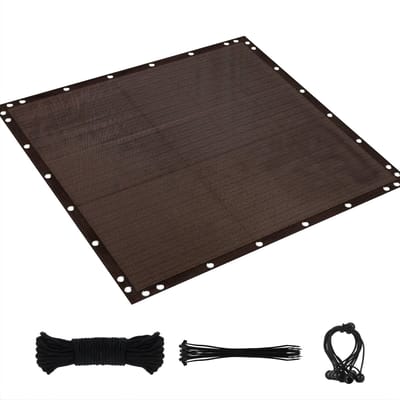 Shade Cloth - 90% zonwerend en privacybeschermend - voor tuin, patio en pergola - 400x400 cm - Koffiebruin 400 x 400 cm