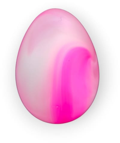 Resin Art JR: Handgemaakte Epoxy Edelsteen Ei – Marmer Look – Decoratie – 6 cm – Uniek Design