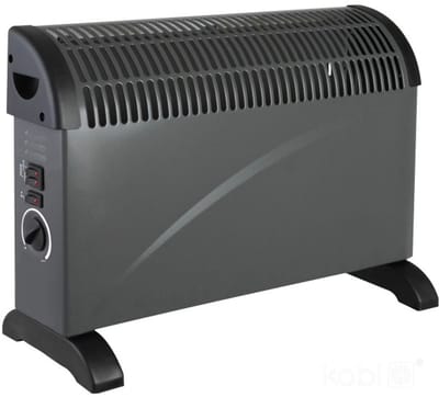Kobi SONDO Turbo convector kachel - 750/1250/2000W - Zwart | Dimbaar | 1400 watt